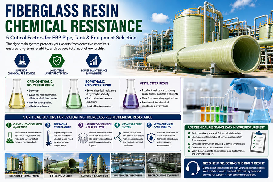 5 Critical Factors for Evaluating Fiberglass Resin Chemical Resistance in Corrosive Environments