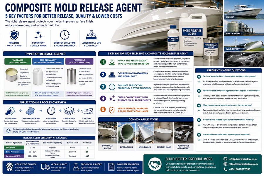Composite Mold Release Agent Selection: 5 Proven Tips to Avoid Common Mistakes
