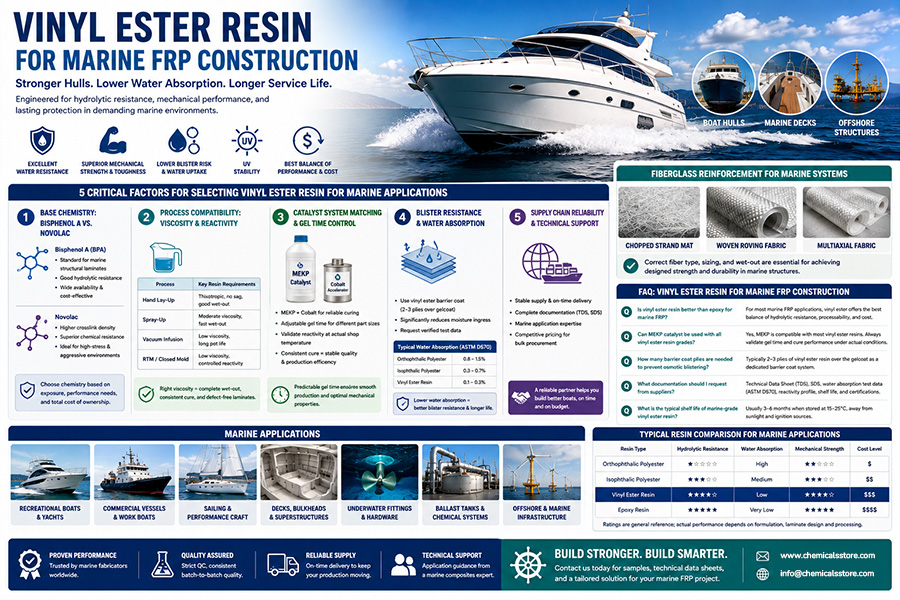 Vinyl Ester Resin for Marine Composites: 5 Critical Selection Factors for FRP Boat Builders